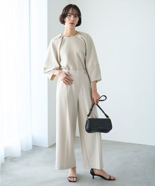 UNFILO BEAUTY MOVE 2WAYブラウス アイボリー