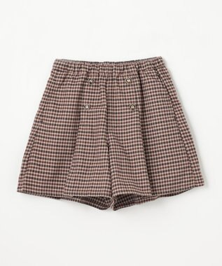 ANY KIDS チェックショートパンツ ブラウン