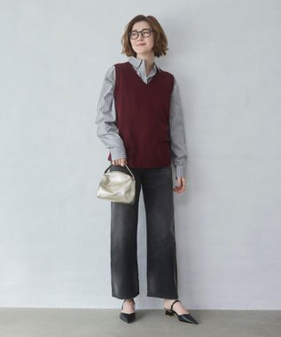 WEGO 【2026春夏】ベーシックニットベスト ワイン