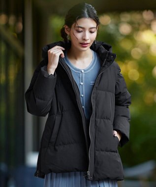 Tiaclasse 【安田美沙子さん着用・4way】ストレッチタフタショートダウン ブラック