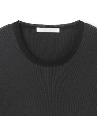 BEIGE， 【BEIGE,ecru/WEB限定・洗える】RIB TOPS /  コットンシルクロングスリーブトップス Stone