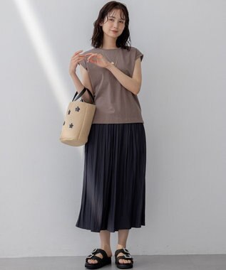 組曲 L フレンチスリーブカットソー モカグレー系