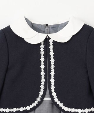 ANY KIDS 【2点セット】ジャケット＋裾刺繍ワンピース グレー