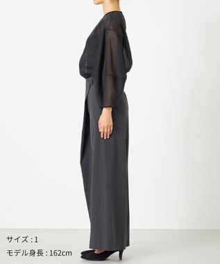 NAVE 【Nave・洗える】スパントロ ワイドラップパンツ グレー系