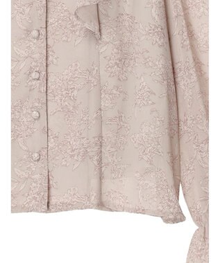 earth music&ecology 花柄ラッフルブラウス Pink