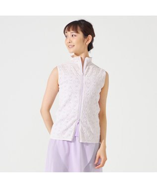 Chacott 【ノーソーイングニット】レーシーバレエニットベスト ライラック