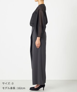 NAVE 【Nave・洗える】スパントロ ワイドラップパンツ グレー系