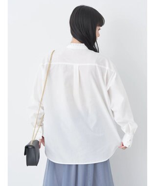 earth music&ecology スタンドフリルシャツ Off White