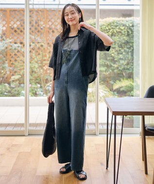 ANY シアーテックリネンシャツ ブラック