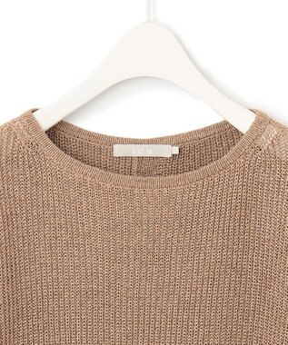 ICB 【WEB限定カラーあり・洗える】ペーパーブレンドシャインニット プルオーバー レディッシュブラウン系［WEB限定］