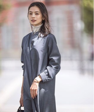 J.PRESS LADIES 【洗える】T/W/R ウォッシャブル ワンピース ネイビー系