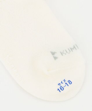 組曲 KIDS 【16-21cm】花透かし柄 ショートソックス アイボリー系