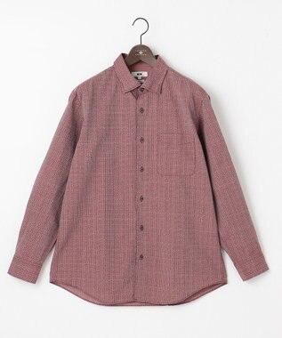 JOSEPH ABBOUD 【キングサイズ・オーガニックコットン】リヨセルリネンプリント シャツ