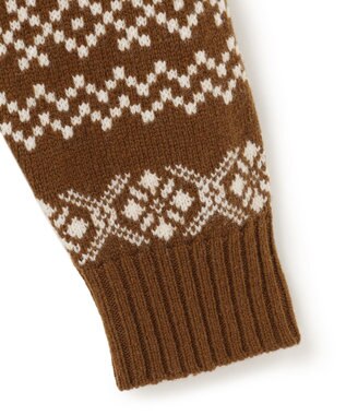 J.PRESS MEN 【WEB限定】フェアアイルクルーネックニット ベージュ系