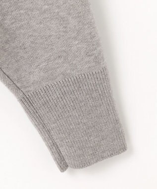 ANY L ハーフジップニットフーディー ライトグレー