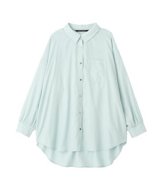 YECCA VECCA バックギャザーロングシャツ Mint