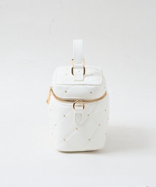 WEGO メタルパーツキルティングバニティショルダー ホワイト