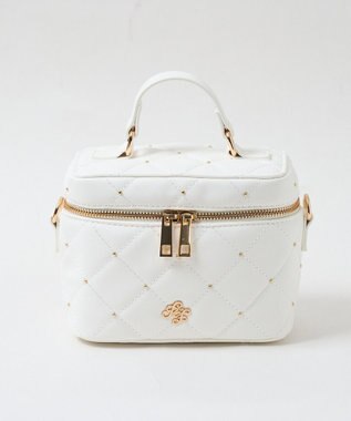 WEGO メタルパーツキルティングバニティショルダー ホワイト