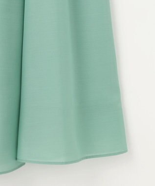 自由区 【ウエストゴム・洗える】シアーギャザー スカート ミストグリーン