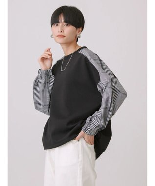 AMERICAN HOLIC イージーケア異素材ポンチプルオーバー Off White