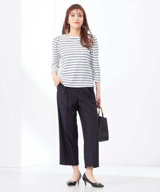 ANY SIS 【WEB・一部店舗限定】褒めらレディ ワイド パンツ ネイビー