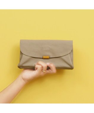 UNBILLION アトランタ ATLANTA / 牛革かぶせ長財布 グレージュ