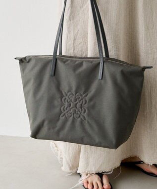 russet ＜390g/撥水性あり＞天ファスナー付きコーデュラナイロントートバッグ(CE-1560) Gray