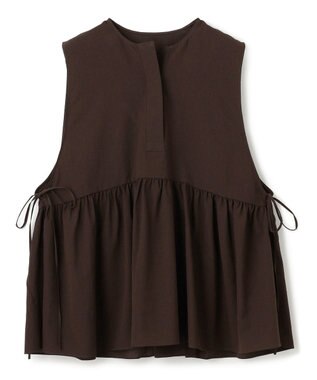 UNFILO BREEZEMOVE ペプラムブラウス ブラウン