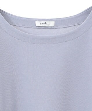 earth music&ecology シアーチェックスリーブプルオーバー Sax