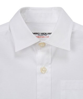 MIKI HOUSE HOT BISCUITS 【ミキハウス】【110-130cm】 ブロード素材の長袖シャツ 白