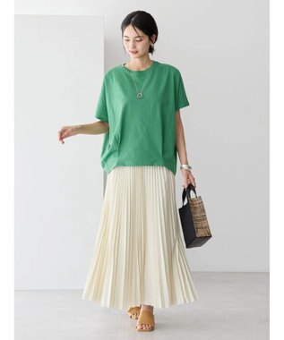 AMERICAN HOLIC 接触冷感裾タックカットプルオーバー Green