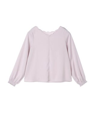 earth music&ecology スカラップブラウス Pink