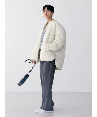 AMERICAN HOLIC 軽ポカリバーシブルキルティングコート Ivory