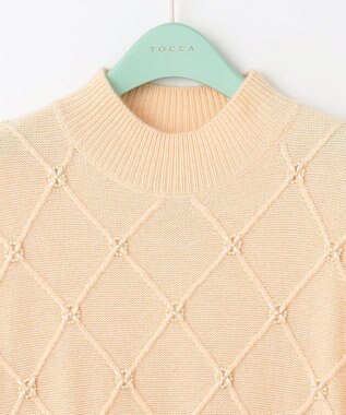 TOCCA 【洗える】PEARL BOUQUET KNITDRESS ニットドレス ベージュ系
