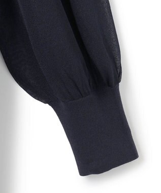 ICB L 【洗える】ウールブレンドスムース ニットワンピース ネイビー系