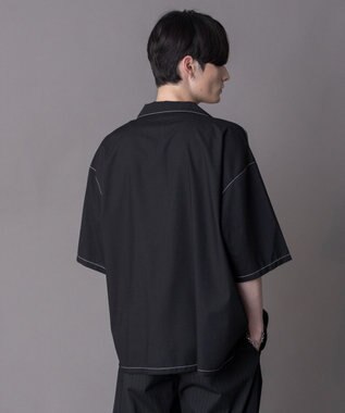 WEGO 【ユニセックス着用ITEM/SMLサイズ展開】 TRオープンカラーシャツ（SS） ブラックその他