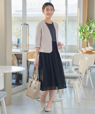 Tiaclasse L カラーレスサマージャケット グレージュ