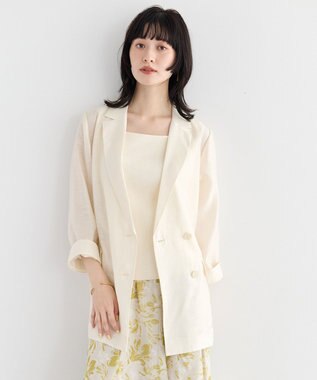 YECCA VECCA 2wayスクエアノースリーブニット Ivory