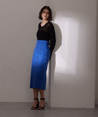 BEIGE， CLAUDE / Iラインスカート Blue