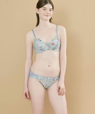 une nana cool MADE WITH LIBERTY FABRIC 特別な日以外の364日つけたくなるブラ 364ブラ レース ダークブルー