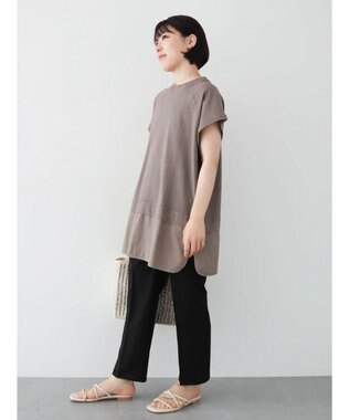 Green Parks ピグメントフレンチスリーブチュニック Brown