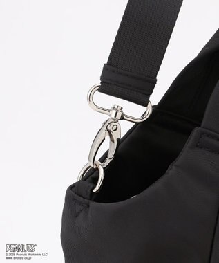 Y'SACCS SNOOPYデザイン サイドギャザー2wayトート　Sサイズ(レインボー） ブラック