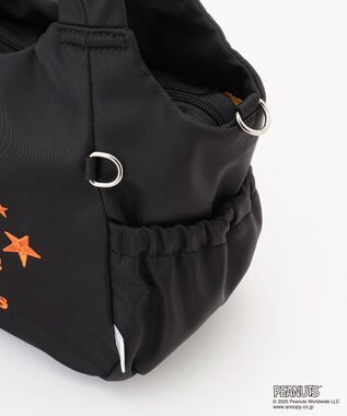 Y'SACCS SNOOPYデザイン サイドギャザー2wayトート　Sサイズ(レインボー） ブラック