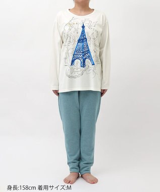 tsumori chisato SLEEP ツモリチサト トップス 長袖 ルームウェア 綿100%(本体) レディース UTX585 /ワコール アイボリー