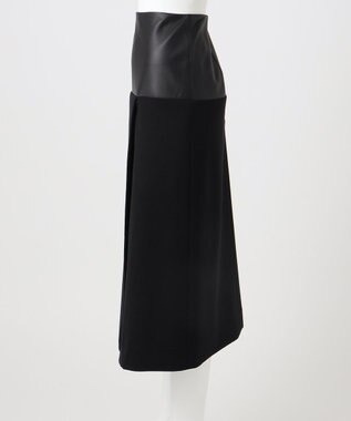 23区 【エステータ】レザードッキング スカート ブラック系