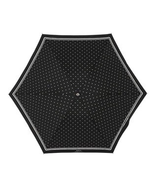 MOONBAT POLO RALPH LAUREN 晴雨兼用日傘 折りたたみ傘 ドット×グログラン／一級遮光 遮熱 UV ブラック