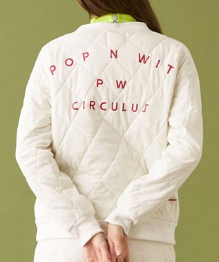 PW CIRCULUS 【裏地付き/防寒】【WOMEN】キルティングスエットプルオーバー ホワイト系