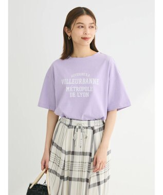 Green Parks 多段カレッジロゴボックスＴシャツ Purple