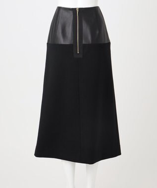 23区 【エステータ】レザードッキング スカート ブラック系