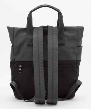 Y'SACCS ドローストリング コンビカラーリュックサック ダークグレー